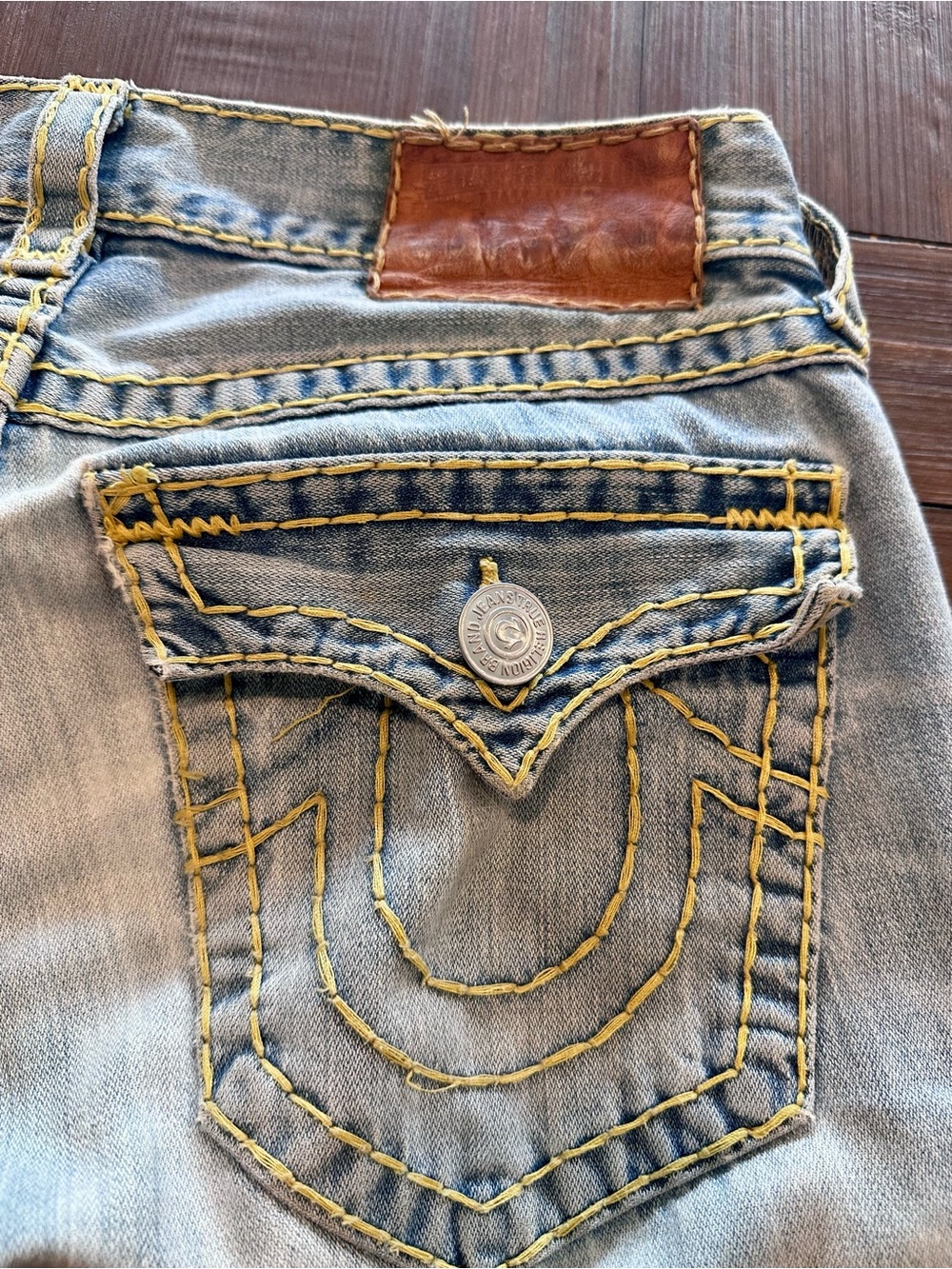 True Religion Vintage Big T Jeans Made in USA Y2K